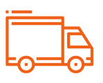 Logo représentant un camion de livraison pour illustrer la section Infos et livraisons de la FAQ.