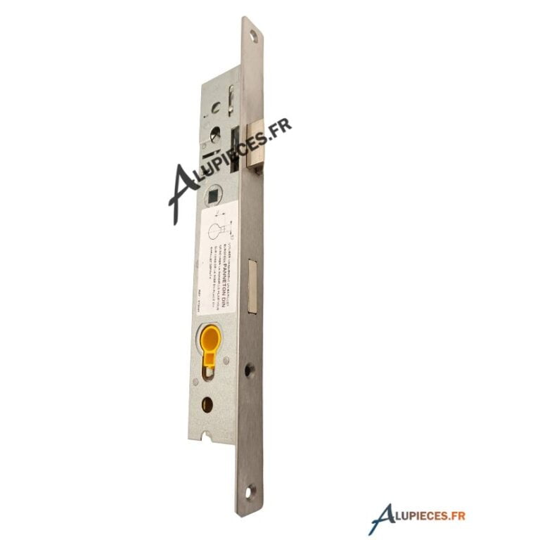 Serrure Monopoint à Larder PMR Noir Pêne Dormant Seul Axe 120mm