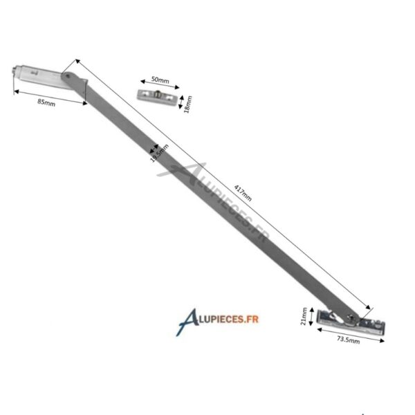 Compas limiteur Technal 90°-701-1600mm-cotes
