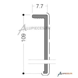 Couvre joint Technal 105mm Réf TGY2122