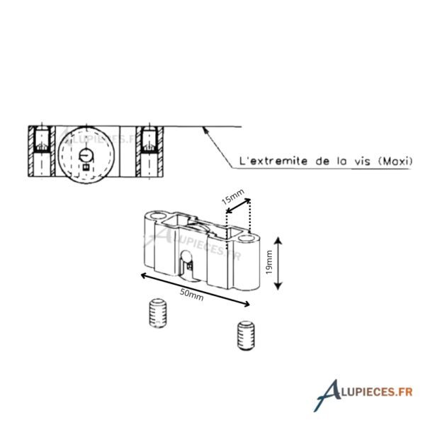 Roulette Simple Technal GE-Ref T1901-Cotes
