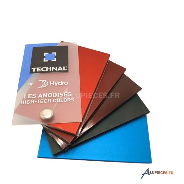 Nuancier Anodisé 5 teintes High Tech-Recto