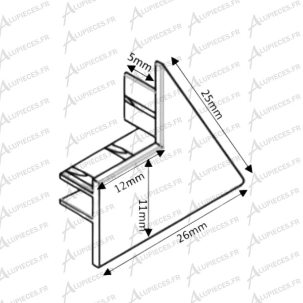 TPY3823 Bouchon ensemble rejet d'eau Technal- PY-PH-PZ-Cotes