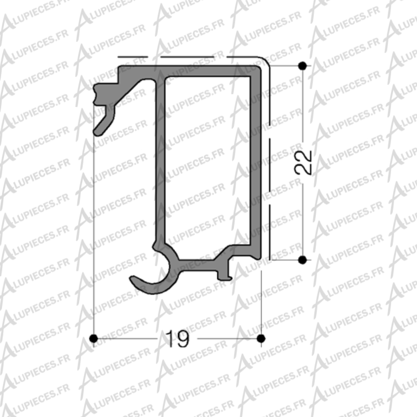 T591006 Parclose 19_22mm-001 T591006-Parclose-Aluminium-Technal-19_22mm-001