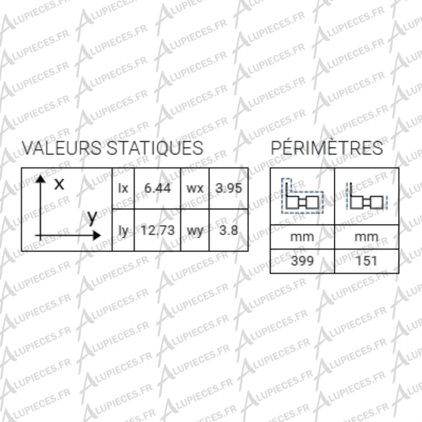 TFG032 Traverse Technal Coulissant GB55-Cotes Traverse-Technal-Coulissant-GB55-cotes