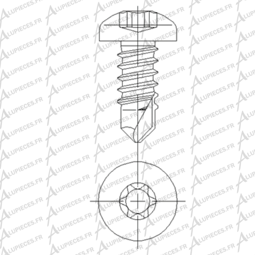 Vis tête cylindrique autoperceuse 4,2x11mm-001 Vis tête cylindrique autoperceuse 4,2x11mm-001